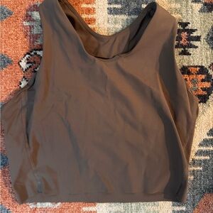 Janji Brown Long Bra Cropped Running Top